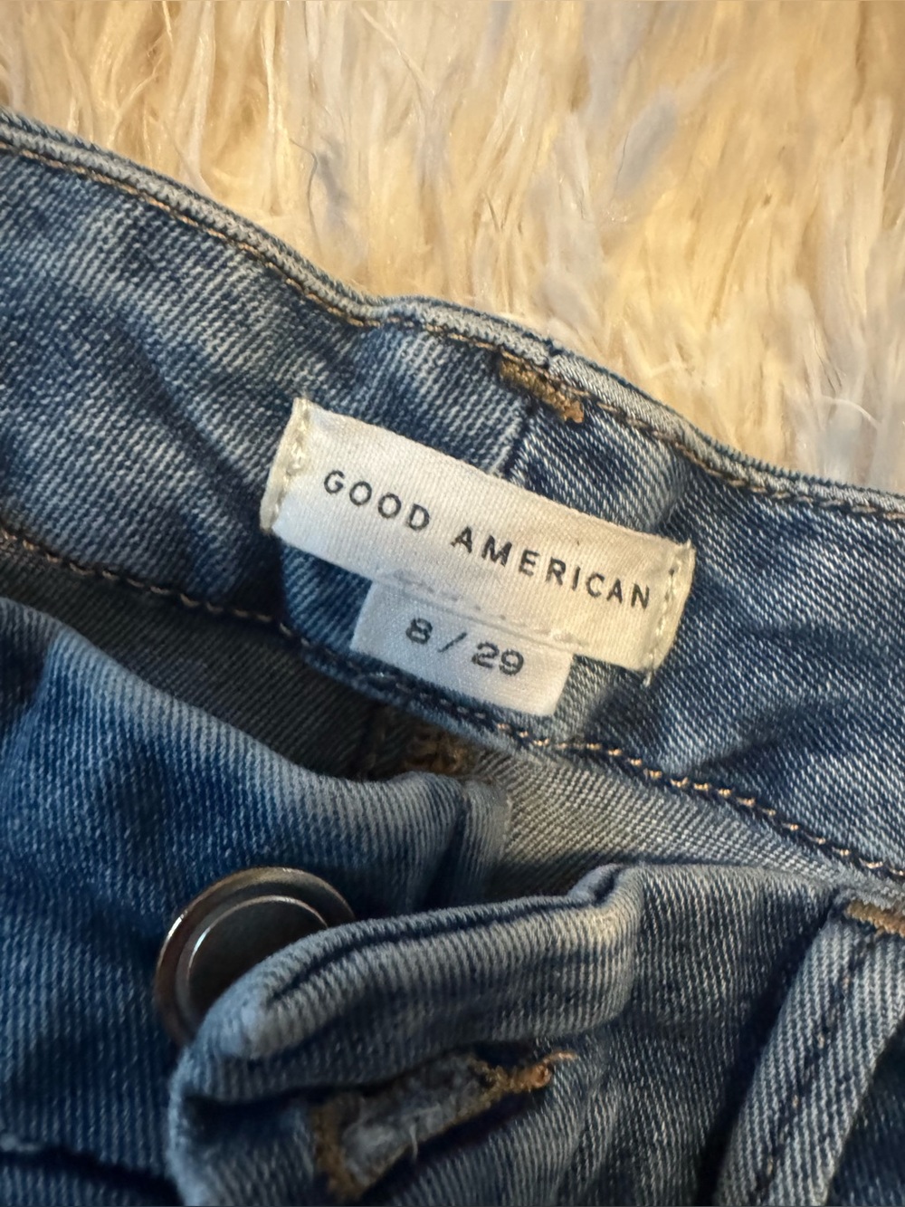 Good American Light Blue Boot-Cut Jeans